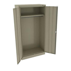 Tennsco - 2 Shelf Wardrobe Storage Cabinet - Steel, 36" Wide x 18" Deep x 72" High, Sand - Exact Tooling