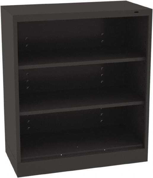 Tennsco - 3 Shelf, 150 Lb. Capacity, Closed Shelving Storage Cabinets and Lockers - 36 Inch Wide x 18 Inch Deep x 42 Inch High, Black - Exact Tooling