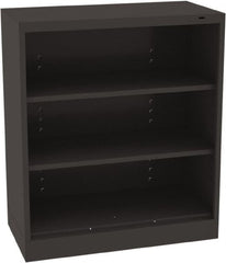 Tennsco - 3 Shelf, 150 Lb. Capacity, Closed Shelving Storage Cabinets and Lockers - 36 Inch Wide x 18 Inch Deep x 42 Inch High, Black - Exact Tooling