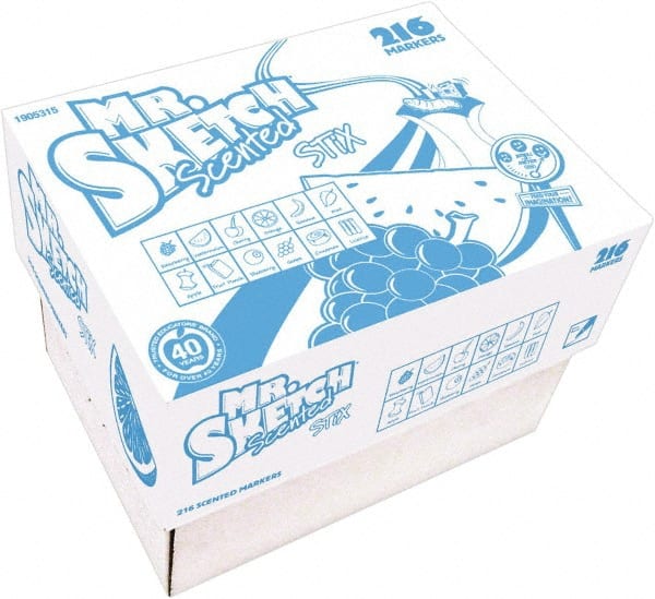 Mr. Sketch - Black, Blue, Brown, Dark Green, Green, Magenta, Orange, Pink, Purple, Red, Turquoise, Yellow Art Marker - Brush Tip - Exact Tooling