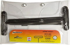 Bondhus - T-Handle Hex Key Set - Hex Range 3/32 to 1/4", Protanium High Torque Steel - Exact Tooling