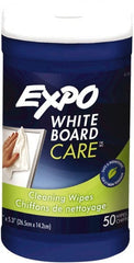 Expo - Dry Erase Surface Cleaner - Includes 50 White Board Cleaning Wipes, For Use with Dry Erase Marker Boards - Exact Tooling