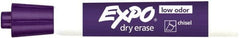 Expo - Purple Low Odor Chisel Tip 12 Pack Dry Erase Markers - For Use with Dry Erase Marker Boards - Exact Tooling