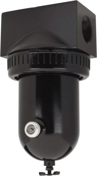 PRO-SOURCE - 400 CFM Oil/Water Condensate Separation Filter - 1-1/4" 250 psi, Manual Drain - Exact Tooling