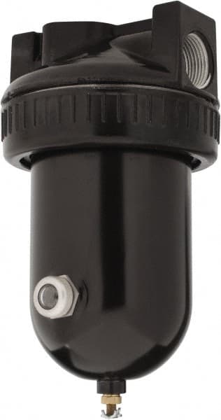PRO-SOURCE - 300 CFM Oil/Water Condensate Separation Filter - 1" 250 psi, Manual Drain - Exact Tooling