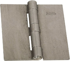 National Mfg. - 3-1/2" Long x 3-1/2" Wide Steel Full Surface Hinge - Plain Steel Finish, 5 Knuckles - Exact Tooling