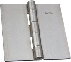National Mfg. - 4-1/2" Long x 4-1/2" Wide Steel Full Surface Hinge - Plain Steel Finish, 5 Knuckles - Exact Tooling