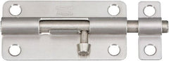 National Mfg. - 4" Long, 1.53" Wide Barrel Bolts - Stainless Steel - Exact Tooling