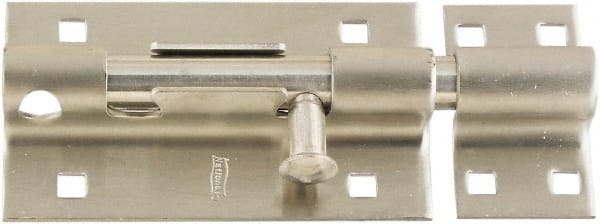 National Mfg. - 5" Long, 1.53" Wide Barrel Bolts - Stainless Steel - Exact Tooling