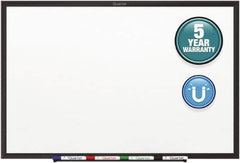 Quartet - 36" High x 60" Wide Magnetic Dry Erase Board - Steel, Includes Mounting Kit & Dry-Erase Marker - Exact Tooling