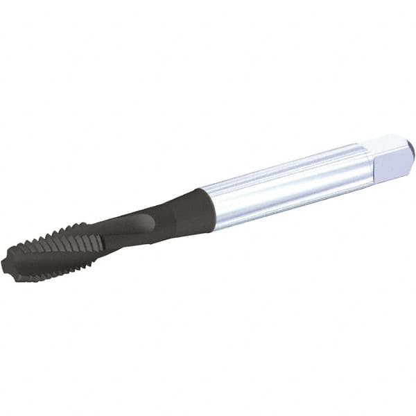 Kennametal - M5x0.08 Metric Coarse 3 Flute 6H Modified Bottoming Spiral Flute Tap - Vanadium High Speed Steel, TiN/CrC/C Finish, 70mm OAL, Right Hand Flute, Right Hand Thread, H5, Series T686 - Exact Tooling