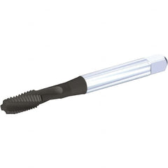 Kennametal - M5x0.08 Metric Coarse 3 Flute 6H Modified Bottoming Spiral Flute Tap - Vanadium High Speed Steel, TiN/CrC/C Finish, 70mm OAL, Right Hand Flute, Right Hand Thread, H5, Series T686 - Exact Tooling