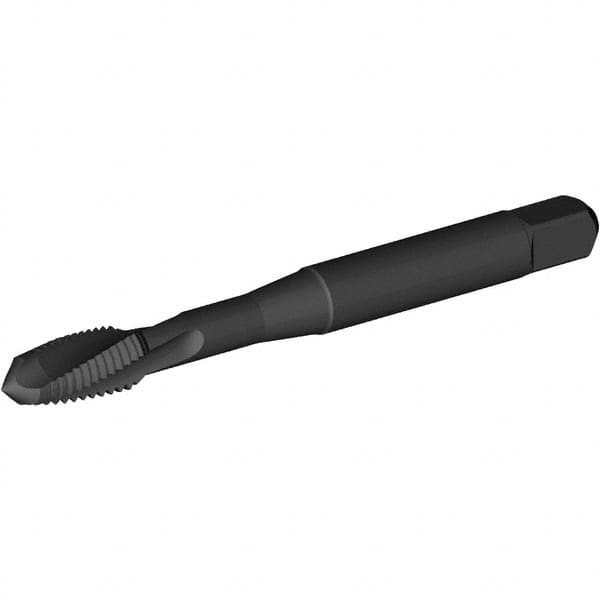 Kennametal - M12x1.75 Metric Coarse 3 Flute Plug Spiral Flute Tap - Vanadium High Speed Steel, Oxide Finish, 3-3/8" OAL, Left Hand Flute, Right Hand Thread, H2, Series T690 - Exact Tooling