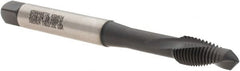 Kennametal - 5/16-24 UNF, 2 Flute, TiN/CrC/C Finish, Vanadium High Speed Steel Spiral Point Tap - Plug Chamfer, Right Hand Thread, 90mm OAL, 0.59" Thread Length, 8.08mm Shank Diam, 3B Class of Fit, Series T672 - Exact Tooling