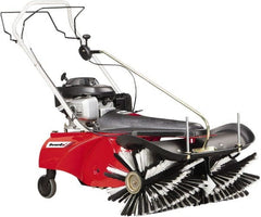 Trynex - 32" Sweeping Width, Single Brush Rotary Sweeper - Self Propelled, Rubber Wheels, Polypropylene Bristles - Exact Tooling