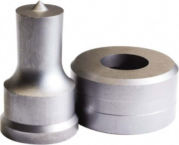 Cleveland Steel Tool - 3/8 Inch Diameter Round Ironworker Punch - 1.181 Inch Body Diameter, 1.147 Inch Head Diameter, 2.368 Inch Overall Length - Exact Tooling