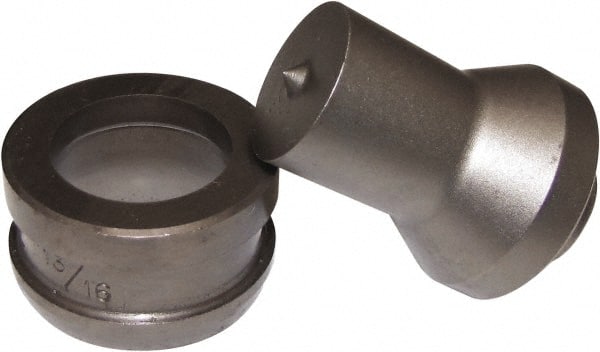 Cleveland Steel Tool - 5/16 Inch Diameter Round Ironworker Punch - 1-11/64 Inch Body Diameter, 5/8 Inch Head Diameter, 1.574 Inch Overall Length - Exact Tooling