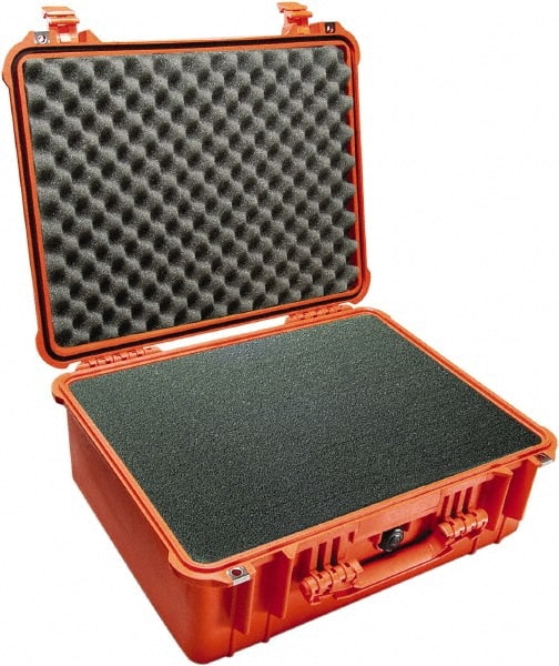Pelican Products, Inc. - 17-13/64" Wide x 8-13/32" High, Clamshell Hard Case - Orange, Polyethylene - Exact Tooling