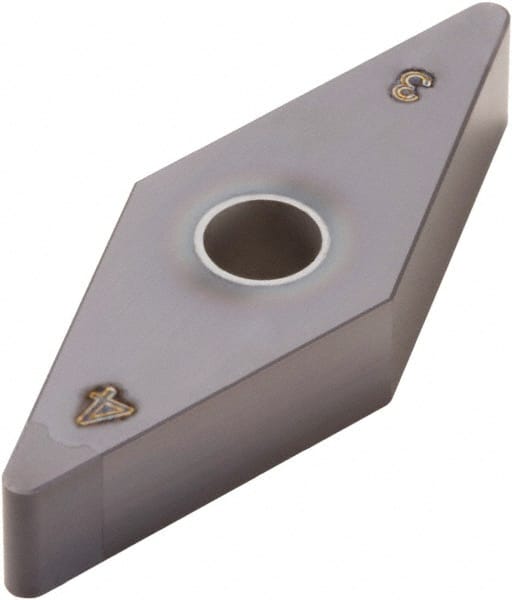 Seco - VNGA332 Grade CBN060K CBN Turning Insert - 35° Diamond, 3/8" Inscr Circle, 3/16" Thick, 1/32" Corner Radius - Exact Tooling