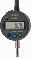 Mitutoyo - 0 to 12.7mm Range, 0.0005" Graduation, Electronic Drop Indicator - Lug Back, Accurate to 0.001", English & Metric System, LCD Display - Exact Tooling