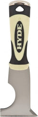 Hyde Tools - 2-1/2" Wide Chisel Edge Blade Stainless Steel 6-In-1 Tool - Stiff, Hammerhead Polypropylene Handle, 8" OAL - Exact Tooling