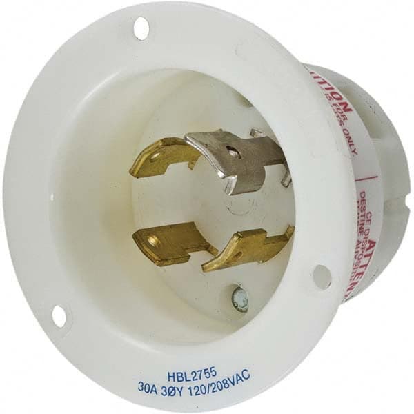 Hubbell Wiring Device-Kellems - 3-Phase Wye 120/208 VAC 30A NEMA L18-30P Industrial Twist Lock Inlet - Exact Tooling
