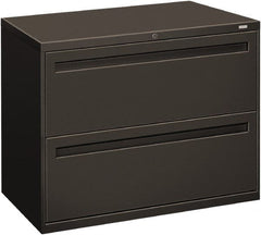 Hon - 36" Wide x 28-3/8" High x 19-1/4" Deep, 2 Drawer Lateral File - Steel, Charcoal - Exact Tooling