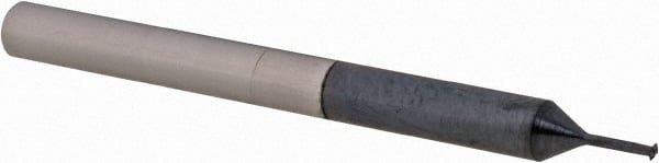 Scientific Cutting Tools - 72 to 90 TPI, Internal/External Single Profile Thread Mill - #0" Noml Diam, 0.04" Cut Diam, 1/8" Shank Diam, 2 Flute, 0.022" Neck Diam, 1/8" Neck Length, 1-1/2" OAL, AlTiN+ Finish - Exact Tooling