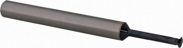 Scientific Cutting Tools - 32 to 56 TPI, Internal/External Single Profile Thread Mill - #8" Noml Diam, 0.12" Cut Diam, 3/16" Shank Diam, 3 Flute, 0.07" Neck Diam, 1/2" Neck Length, 2" OAL, AlTiN+ Finish - Exact Tooling