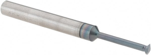 Scientific Cutting Tools - 24 to 56 TPI, Internal/External Single Profile Thread Mill - #10" Noml Diam, 0.138" Cut Diam, 3/16" Shank Diam, 3 Flute, 0.075" Neck Diam, 0.6" Neck Length, 2" OAL, AlTiN+ Finish - Exact Tooling