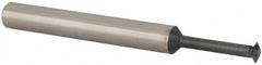 Scientific Cutting Tools - 18 to 56 TPI, Internal/External Single Profile Thread Mill - 1/4" Noml Diam, 0.182" Cut Diam, 1/4" Shank Diam, 4 Flute, 0.104" Neck Diam, 0.65" Neck Length, 2-1/2" OAL, AlTiN+ Finish - Exact Tooling