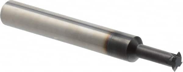 Scientific Cutting Tools - 14 to 40 TPI, Internal/External Single Profile Thread Mill - 3/8" Noml Diam, 0.29" Cut Diam, 3/8" Shank Diam, 4 Flute, 0.192" Neck Diam, 0.6" Neck Length, 3" OAL, AlTiN+ Finish - Exact Tooling
