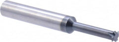 Scientific Cutting Tools - 14 to 40 TPI, Internal/External Single Profile Thread Mill - 3/8" Noml Diam, 0.29" Cut Diam, 3/8" Shank Diam, 4 Flute, 0.192" Neck Diam, 1" Neck Length, 3" OAL, AlTiN+ Finish - Exact Tooling