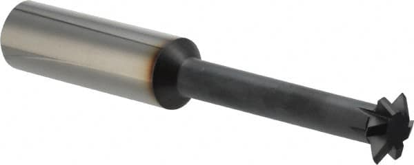 Scientific Cutting Tools - 4 to 8 TPI, Internal/External Single Profile Thread Mill - 1-1/4" Noml Diam, 0.745" Cut Diam, 3/4" Shank Diam, 6 Flute, 0.4" Neck Diam, 2-1/2" Neck Length, 5" OAL, AlTiN+ Finish - Exact Tooling