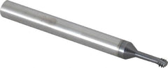 Scientific Cutting Tools - #10-32 UNF, 0.139" Cutting Diam, 3 Flute, Solid Carbide Helical Flute Thread Mill - Internal Thread, 0.4" LOC, 2-1/2" OAL, 1/4" Shank Diam - Exact Tooling