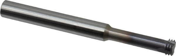 Scientific Cutting Tools - 5/16-28 UN, 0.234" Cutting Diam, 3 Flute, Solid Carbide Helical Flute Thread Mill - Internal Thread, 0.85" LOC, 2-1/2" OAL, 1/4" Shank Diam - Exact Tooling