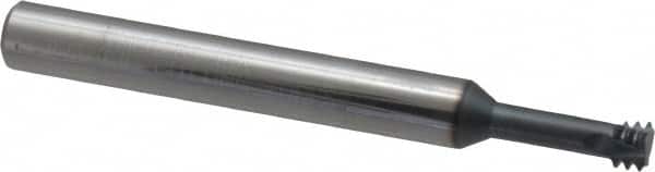 Scientific Cutting Tools - 3/8-16 UNC, 0.285" Cutting Diam, 3 Flute, Solid Carbide Helical Flute Thread Mill - Internal Thread, 3/4" LOC, 3-1/2" OAL, 3/8" Shank Diam - Exact Tooling