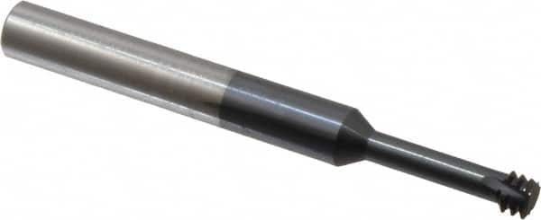 Scientific Cutting Tools - 3/8-16 UNC, 0.285" Cutting Diam, 3 Flute, Solid Carbide Helical Flute Thread Mill - Internal Thread, 1" LOC, 3-1/2" OAL, 3/8" Shank Diam - Exact Tooling