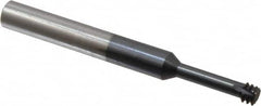 Scientific Cutting Tools - 3/8-16 UNC, 0.285" Cutting Diam, 3 Flute, Solid Carbide Helical Flute Thread Mill - Internal Thread, 1" LOC, 3-1/2" OAL, 3/8" Shank Diam - Exact Tooling