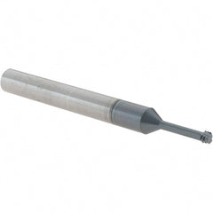 Scientific Cutting Tools - M4x0.70 Metric Coarse, 0.12" Cutting Diam, 3 Flute, Solid Carbide Helical Flute Thread Mill - Internal Thread, 1/2" LOC, 2-1/2" OAL, 1/4" Shank Diam - Exact Tooling