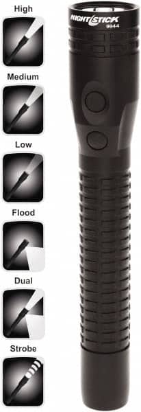 Bayco - LED Bulb, Industrial/Tactical Flashlight - Black Aluminum Body, Integrated Batteries - Exact Tooling