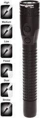 Bayco - LED Bulb, Industrial/Tactical Flashlight - Black Aluminum Body, Integrated Batteries - Exact Tooling