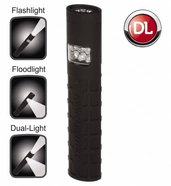 Bayco - LED Bulb, 60 Lumens, Industrial/Tactical Flashlight - Black Plastic Body, 2 AAA Batteries Included - Exact Tooling