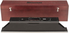 Starrett - 15" Long, 0.0005" Graduation Sensitivity per 10", 2 Vials, Master Precision Level - Cast Iron, 1/64" Base Flatness, 1-5/8" Wide x 3" High - Exact Tooling