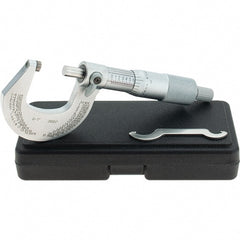 Starrett - 0 to 1" Range, 0.0001" Graduation, Mechanical Outside Micrometer - Ratchet Stop Thimble, Accurate to 0.00005", Digital Counter - Exact Tooling