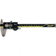 Mitutoyo - 0 to 6" Range 0.01mm Resolution, Electronic Caliper - Steel with 40mm Carbide-Tipped Jaws, 0.001" Accuracy, SPC Output - Exact Tooling