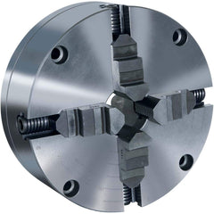 Pratt Burnerd America - Manual Lathe Chucks; Chuck Type: Independent ; Nominal Chuck Size: 14 ; Number of Jaws: 4 ; Mount: Plain Back ; Through-Hole Diameter (Decimal Inch): 2.9500 ; Body Material: Cast Iron (Semi-Steel) - Exact Tooling