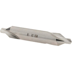 Cle-Line - #5 Plain Cut 60° Incl Angle High Speed Steel Combo Drill & Countersink - Exact Tooling