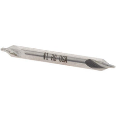 Cle-Line - #1 Plain Cut 60° Incl Angle High Speed Steel Combo Drill & Countersink - Exact Tooling