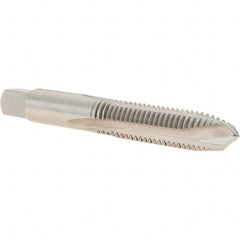 Cle-Line - M10x1.50 Metric Coarse, 3 Flute, Bright Finish, High Speed Steel Spiral Point Tap - Plug Chamfer, Right Hand Thread, 2-15/16" OAL, 1-1/4" Thread Length, 9.68mm Shank Diam, Series 0411M - Exact Tooling